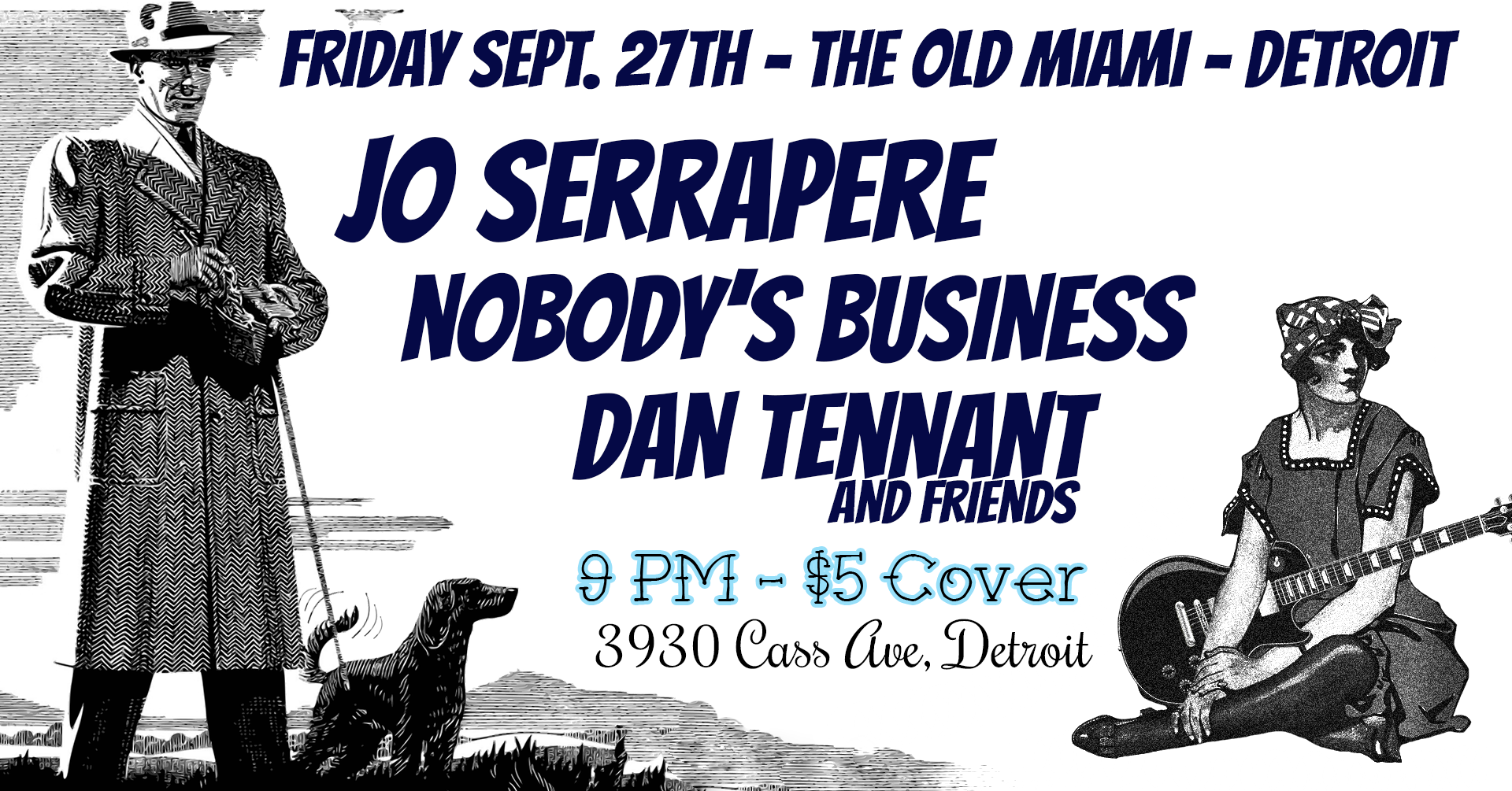 Dan Tennant and Friends Nobody's Business Rockabilly Band Jo Serrapere The Old Miami Detroit