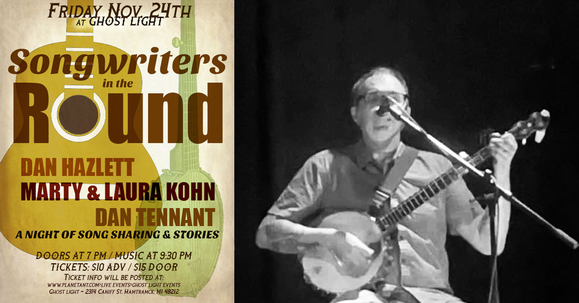 dan hazlett marty & laura kohn dan tennant ghost light songwriter in the round hamtramck